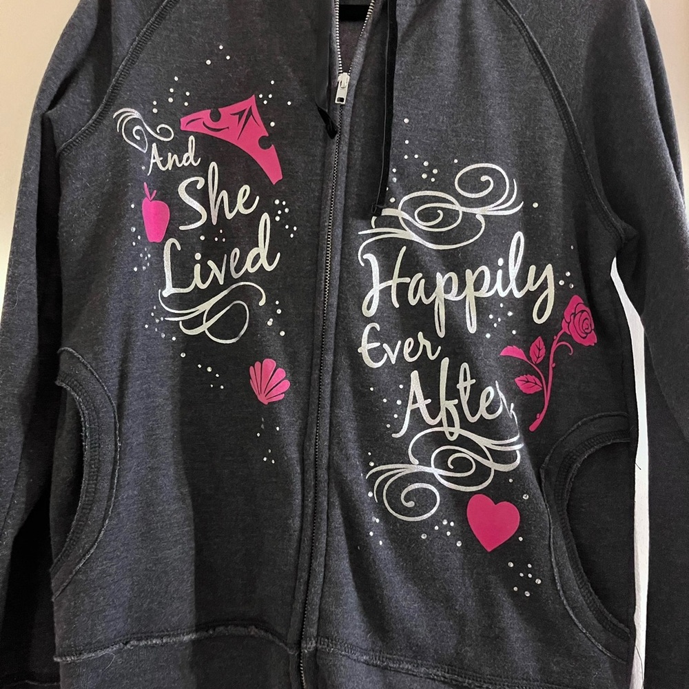 Disney Princess Hoodie with Pink and Silver Design